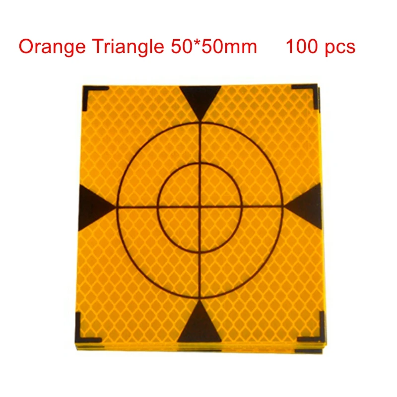 Promotion 100pcs 50*50mm All Colors Reflector Sheet For Total Station Surveying Geography Sheet Reflective Sticker