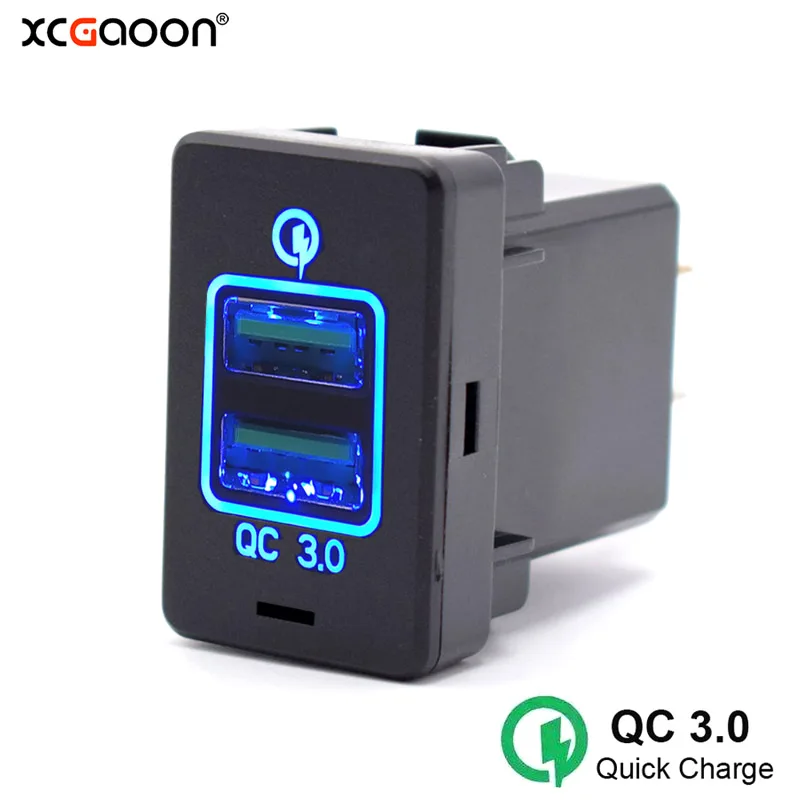 

XCGaoon QC3.0 Quick Charge 2 USB Interface Socket Car Charger Adapter Plug & Play Cable for HONDA