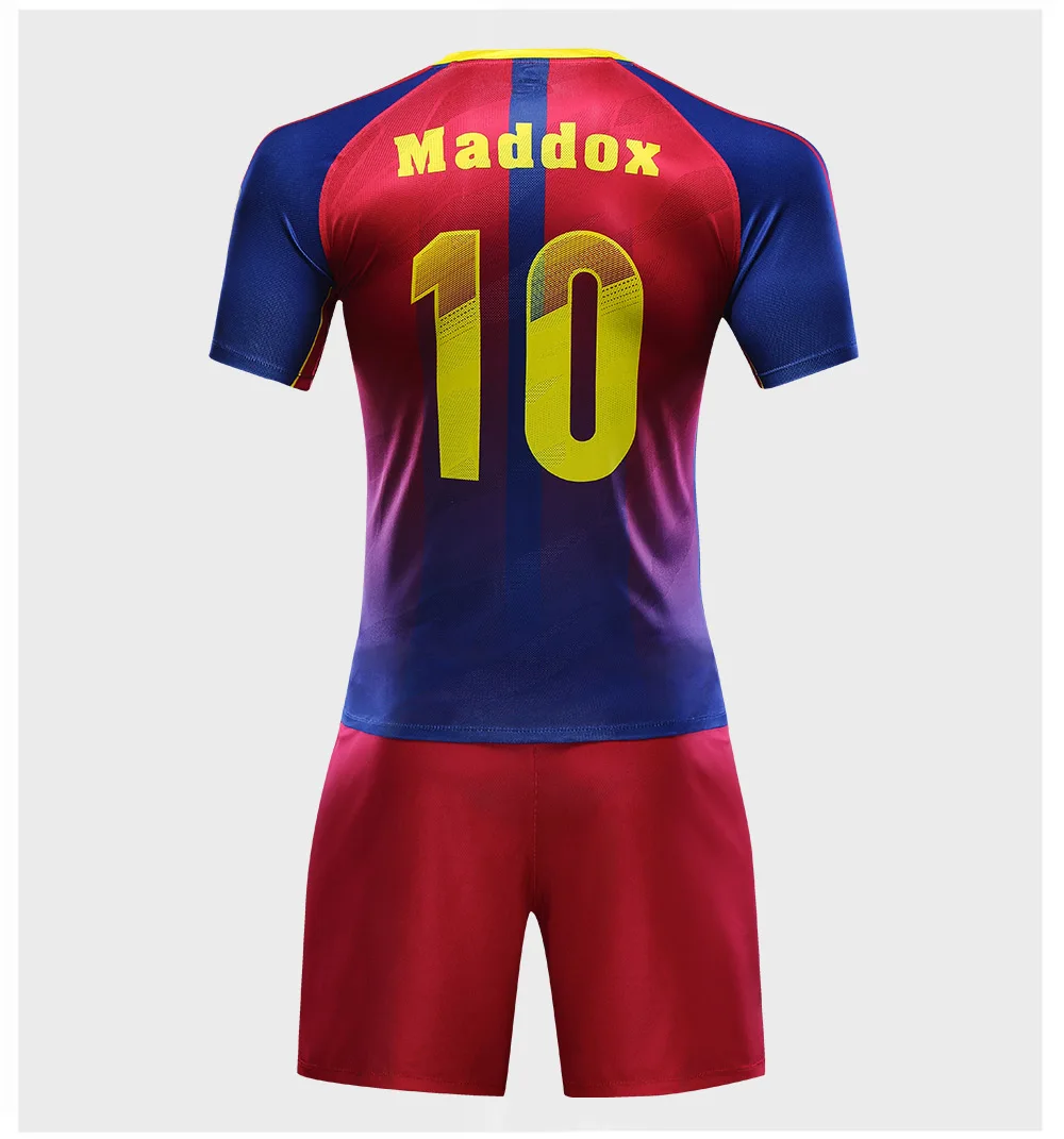 2019 Summer Soccer Jerseys Football Uniform Sublimation Print Maker Camiseta Futbol Breathable Kits Football Clothes Sports Suit