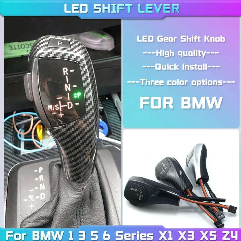 

For BMW 1 3 5 6 X1 X3 X5 Z4 Series LED Gear Shift Knob E39 E53 E38 E60 E61 E46 E63 E90 E92 E93 E81 E82 E87 E88 E89 Shifter Lever