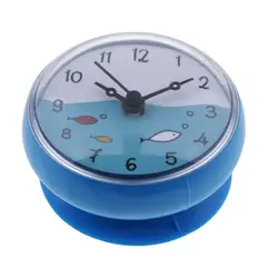 Reloj de succión de pared de silicona para baño y ducha, resistente al agua, pantalla de hora colorida