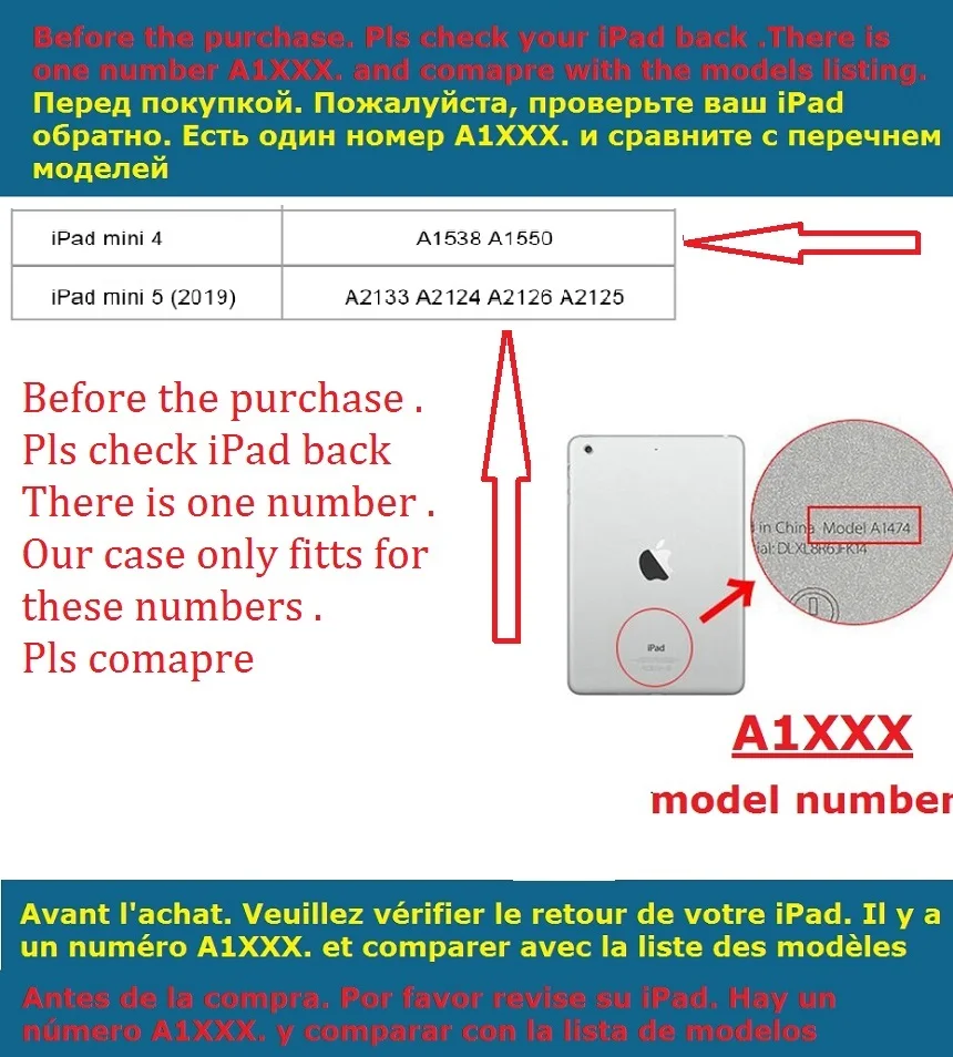 Ultra-thin Slim Tablet Case for iPad mini 5 2019 Case Flip Magnetic Folding Stand PVC Cover for iPad mini 5 Flip Smart Case