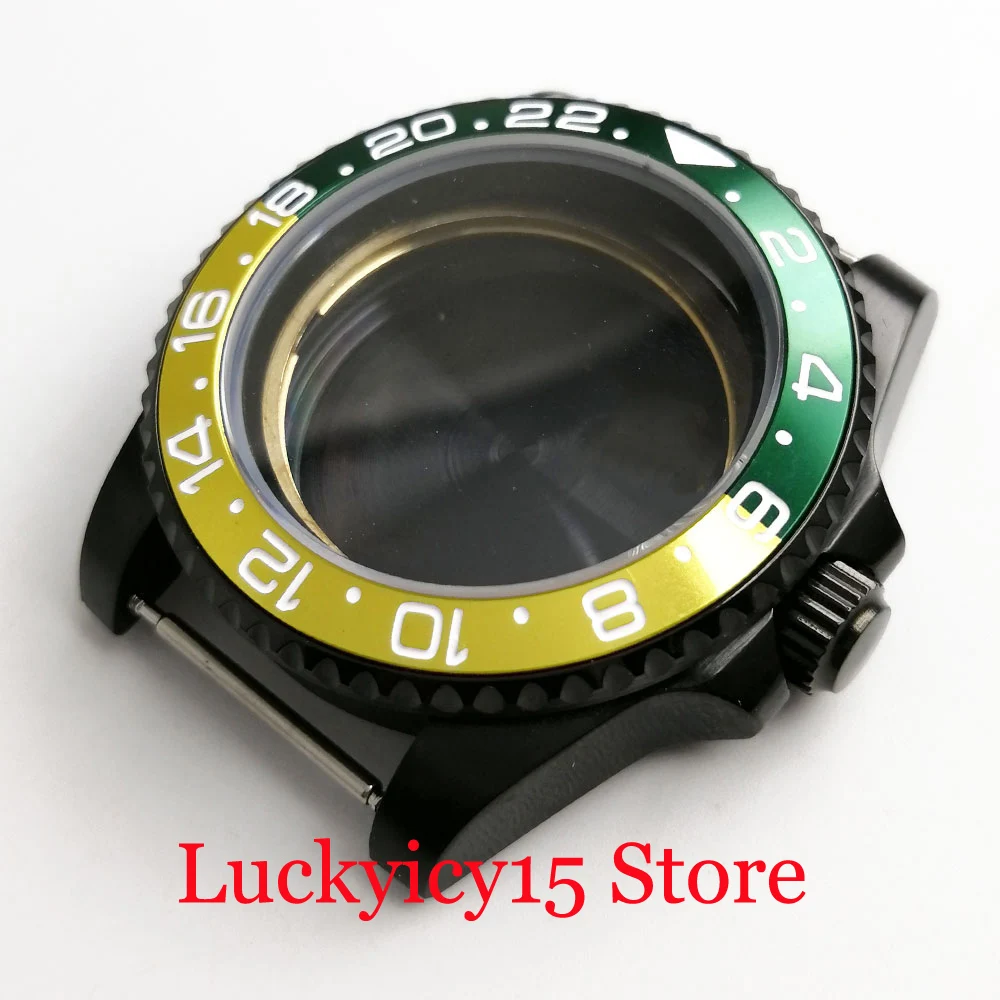 

New Top Quality PVD Plated 40mm Watch Case with Alloy Bezel Fit ETA 2836 MIYOTA Movement