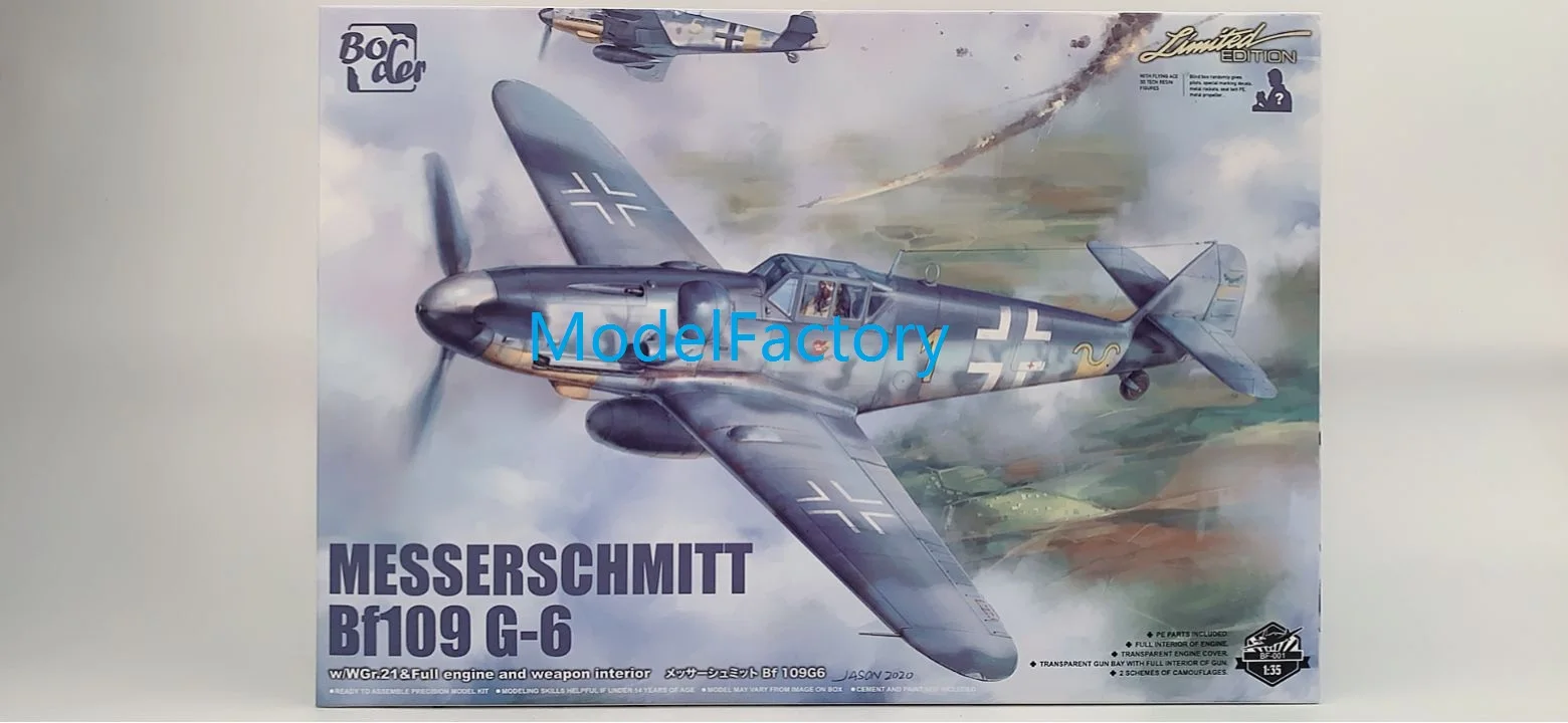 الحدود BF-001 1/35 مسرسكهميت Bf109 G-6 أطقم منمذجة