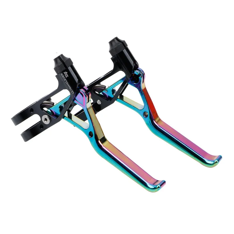 

Litepro Colorful Bike Brake Lever ultralight CNC Folding Road Bike Small Wheel V brake Lever C Type Caliper Rainbow Brake Lever