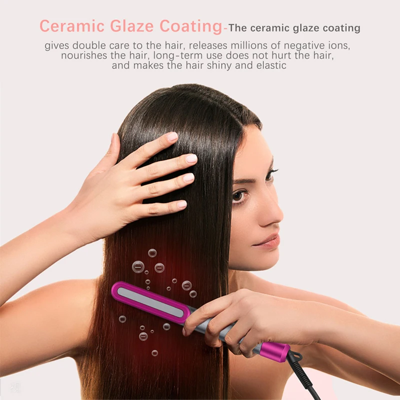 Placa flotante de cerámica PTC Heat 3D, alisador y rizador de pelo profesional, plancha plana para todas las herramientas de peinado