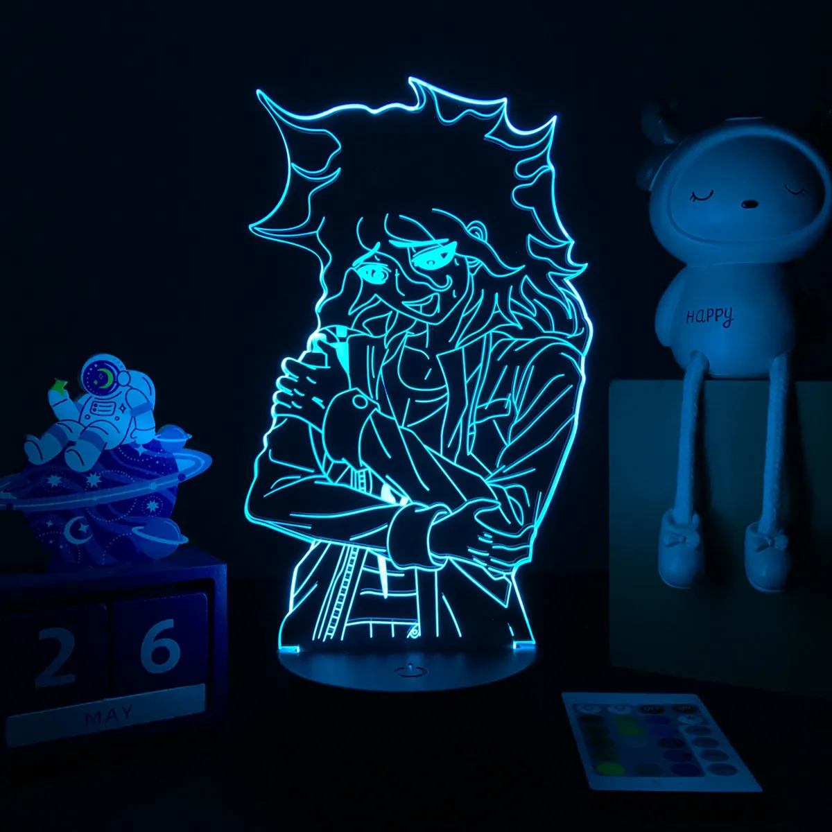 Anime Danganronpa V3 Nagito Komaeda Led Night Light Nagito Komaeda Game Figure Bedside Lamp for Bedroom Decor Kids Manga Gifts