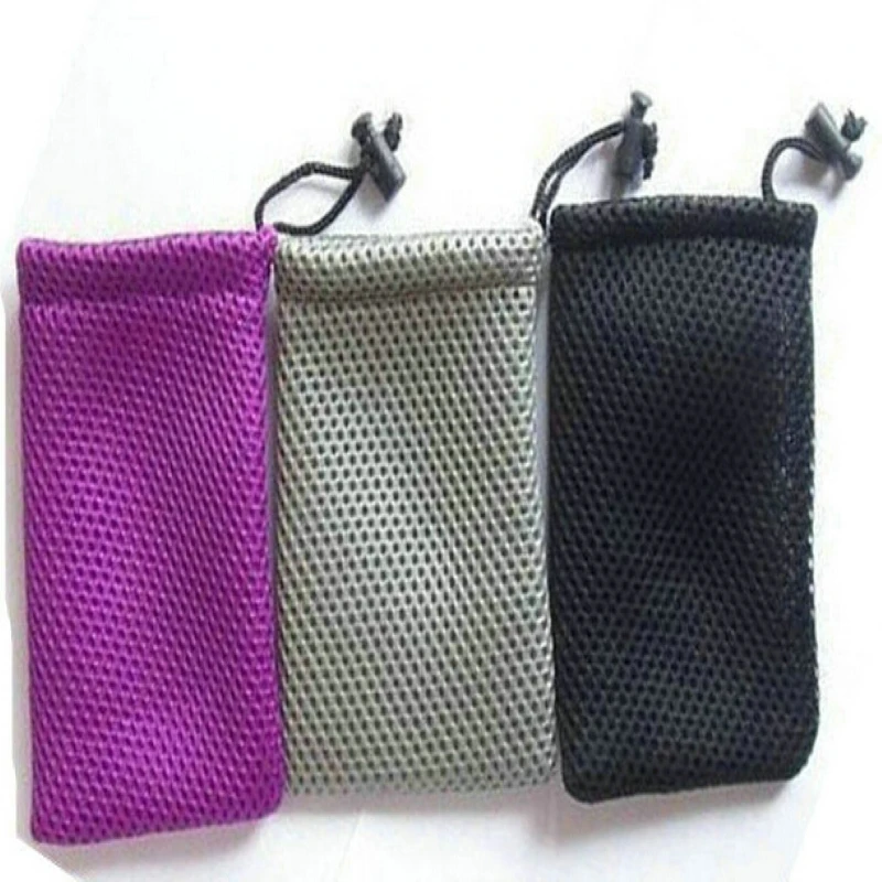 100pcs high quality mesh jewelry pouch 8*10cm gift drawstring bag  accessories jewelry storage dust bag free shipping