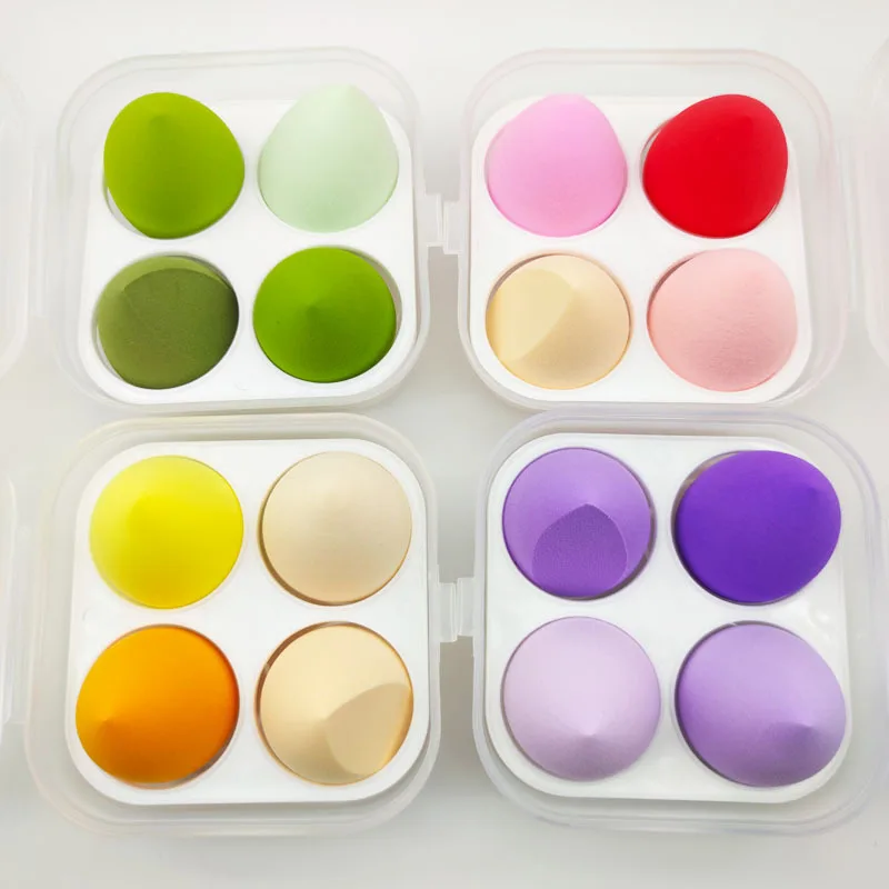 Wholesale 4pcs Makeup Blender Private Label Cosmetic Puff Makeup Sponge Set Foundation Powder Sponge Beauty Tools 50sets