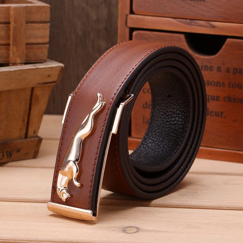 (Ta-weo) Men's Retro Cowhide Leather Belts, Fashion All-match Pure Hand-made Brush Color