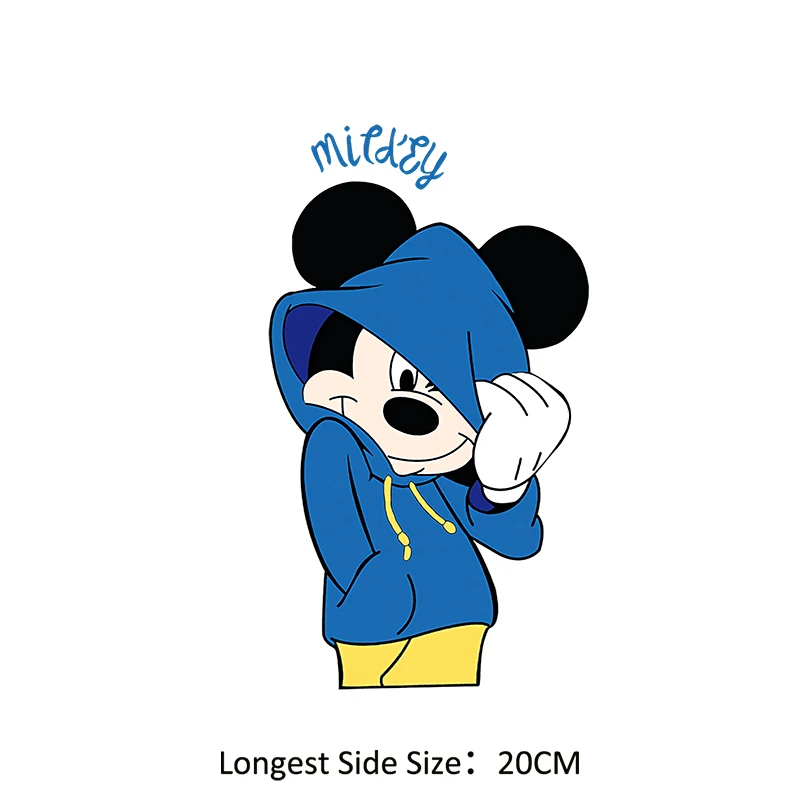 Mickey Mouse Heat Transfer Thermal Stickers for Clothes DIY T-shirt Appliques Iron on Transfer Girl Boy Patches Cute Custom