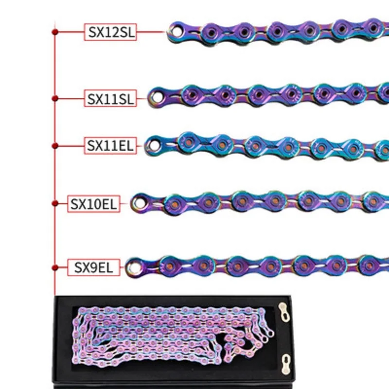 

SUMC Current 12v Mtb 11v Bicycle Chain 10v 9v Mountain Bike Current 11 12 10 9 Speed Chain Colorful Bmx 11v Road Cycling Chain