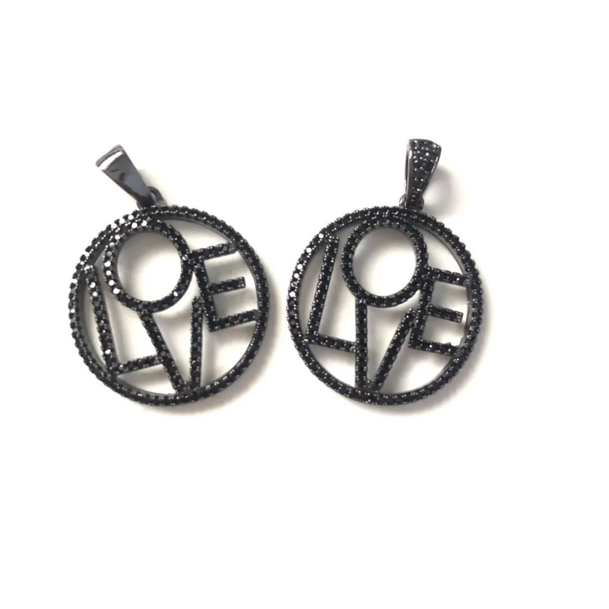 5pcs LOVE Words Charm for Jewelry Making Bling Rhinestone Pave Letter Pendant Women Bracelet Necklace Earring Keychain Accessory