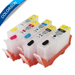 5pcs For HP 564 564XL Refillable Ink Cartridge For HP Photosmart B8550 C5380 C6380 C6340 C6375 D5445 D5460 D7560 With ARC Chips