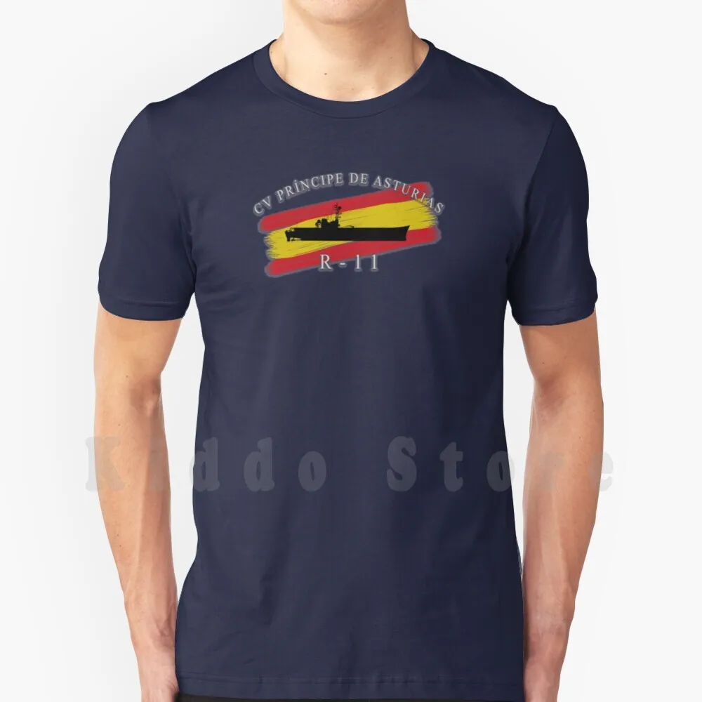 Carrier Prince Of Asturias R-11 T Shirt DIY Big Size 100% Cotton Carrier Prince Of Asturias Cups Spanish Armada Vessel Ship