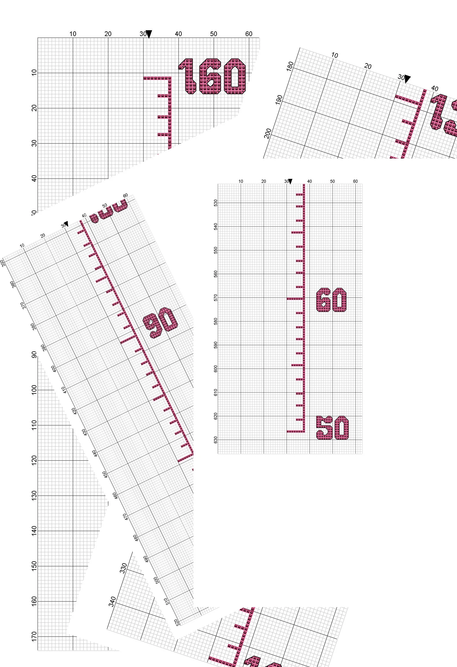 SG032 tabella del grafico di altezza con scala di lunghezza Kit di punti croce contati per bambini pacchetto a punto croce punto croce regalo per il