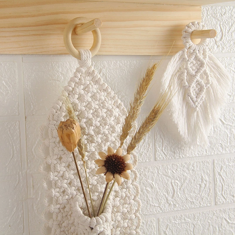 Macrame Door Handle Swing Rope Wall Hanging Decorative Colored for Boho Home Decor Party Supplies Baby Shower Nursey Dor