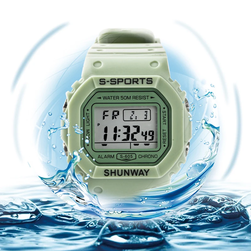 Uthai CE21kids Sport Horloge Digitale Waterdichte 50M Kinderen Horloges Voor Jongen Meisjes Klok Horloge Kind Mannen Vrouwen Led Lichtgevende