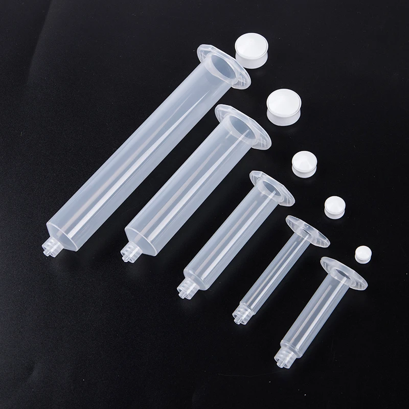 5pc 3/5/10/30/55cc Glue Dispensing Syringe Barrel Set Glue Adhesive Dispenser Industrial Syringe Tube With Stopper