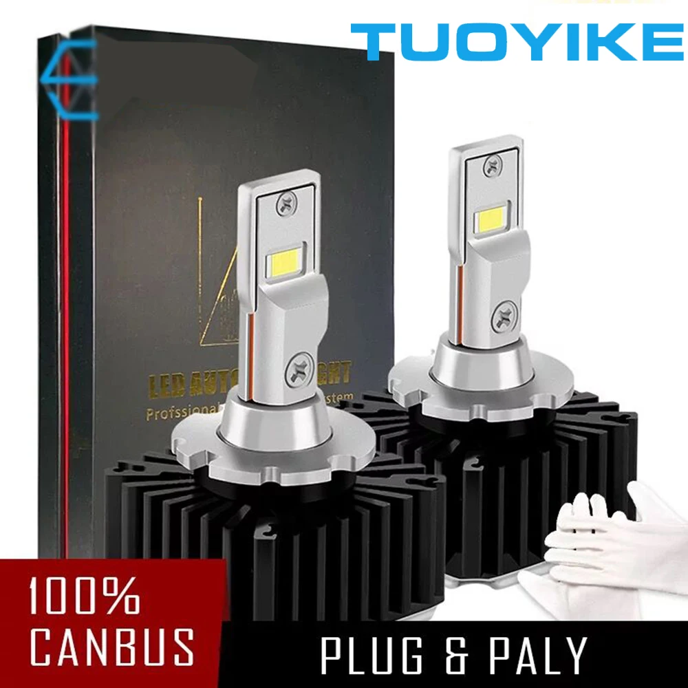 2PCS Car Light D1S D4S D2S LED Canbus Headlight D3S D1R D2R D3R D4R D5S D8S D11 90W 10000LM Kit To Replace HID Conversion Lamp