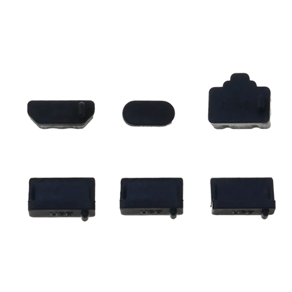 YUXI 10 Colors Silicone Host Dust Plugs Set USB RJ45 HDMI-compatible Interface Anti-dust Cover for PS5 PS4 PS3 Game Consoles