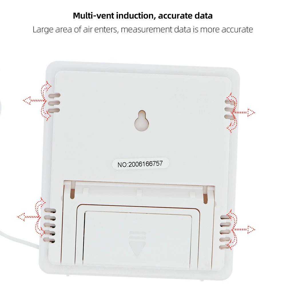 HTC-1 HTC-2 Digital Temperature Humidity Meter Electronic LCD Indoor Outdoor Thermometer Hygrometer Weather Station Clock