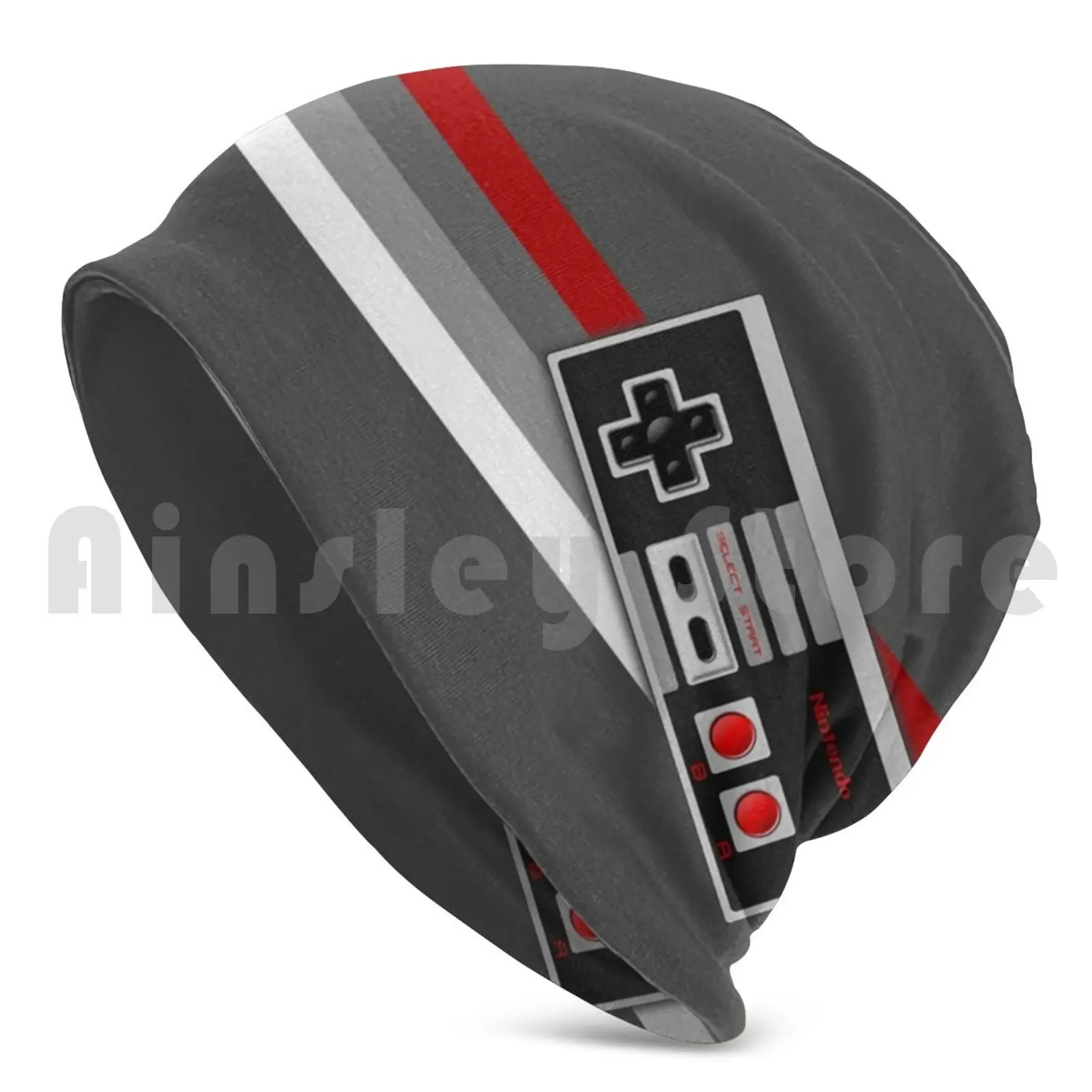 Console Nes 8 Bit Face Beanie Hedging Cap DIY Print Cushion 8 Bit Nes Console Game Videogame Retro