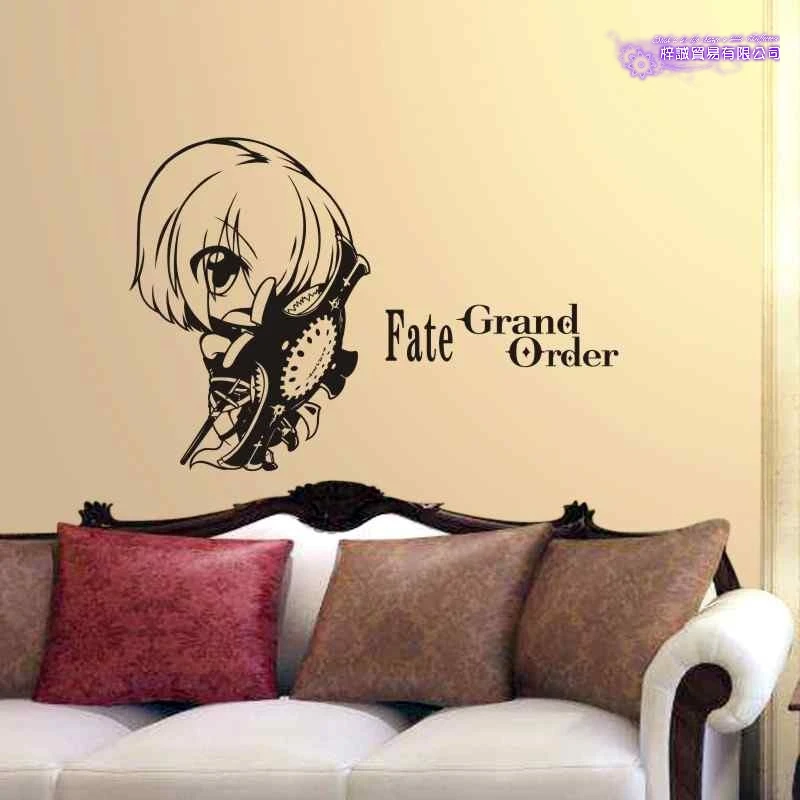 Cute FGO Shielder Wall Decal Mash Kyrielight Vinyl Wall Stickers Decal Decor Home Decorative Decoration Anime Car Sticker