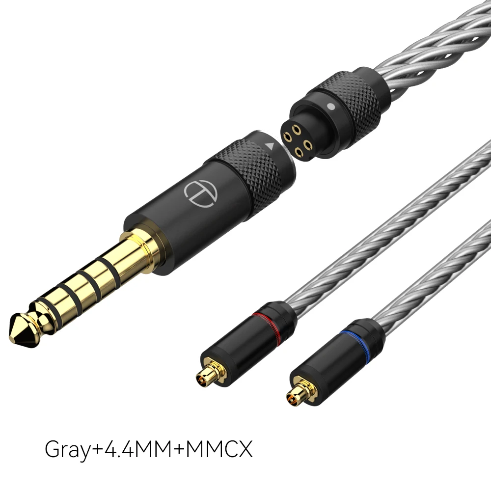 TRN T2 Pro16 Core Oortelefoon Verzilverd HIFI Upgrade Kabel 2.5 5-pin/3.5/4.4/Type C 5-pin/QDC//MMCX/0.75/0.78