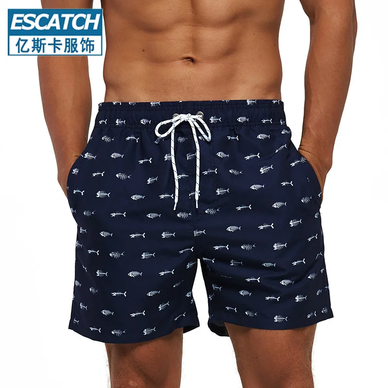 2020 New Men\'s Printed Shorts Summer Quick-drying Beach Pants Adult Seaside Loose Swimming Shorts Surfing Sports Fitness Shorts