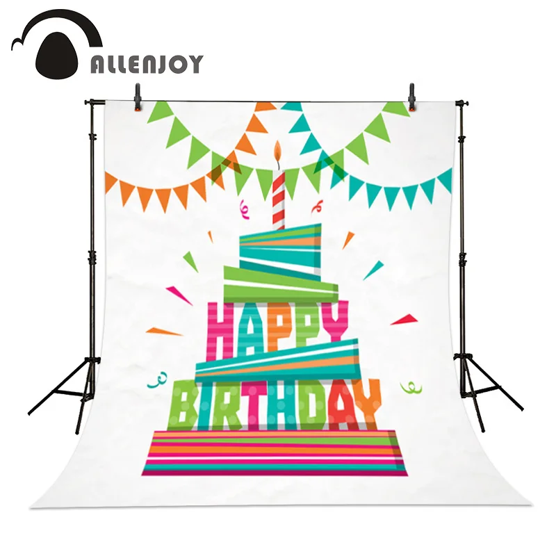 Allenjoy Birthday Celebration Colored Backdrops Anniversary Cake Photography Background for Katwe Studio