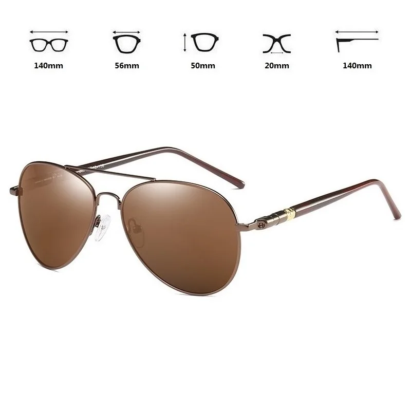 Gafas de sol polarizadas clásicas para hombre y mujer, anteojos de sol de diseño de marca de lujo, gafas de sol de Metal Vintage para conducir,