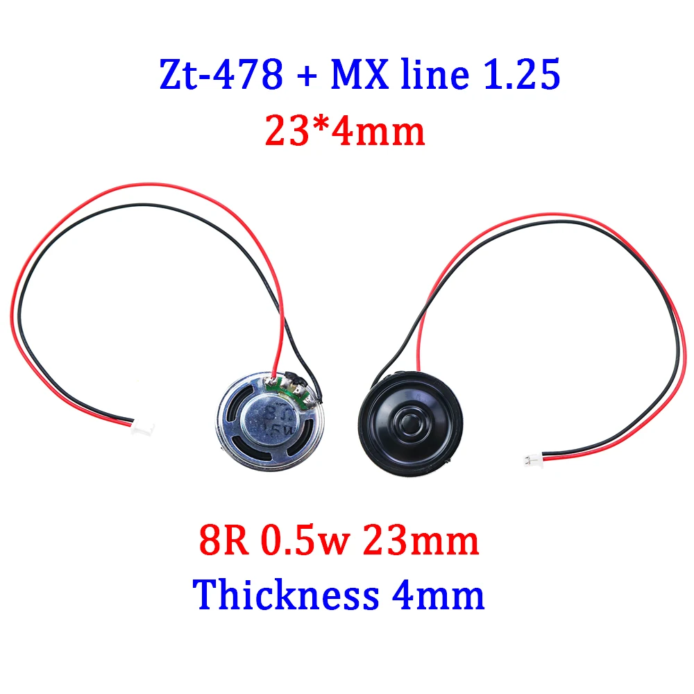 8R 32ohm 0.5W 1W 2Watt głośnik Ultra cienki głośnik średnica 20 23 26 28 30 32 36 40 50MM z przewód przyłączeniowy 2.54mm długość 14CM