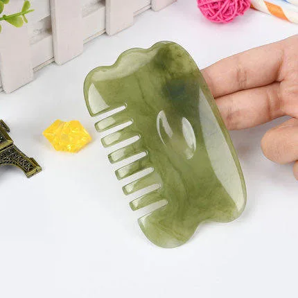 Handmade Natural Resin Face Point Guasha Massage Tool SPA Therapy Green Guasha Massage Sticks