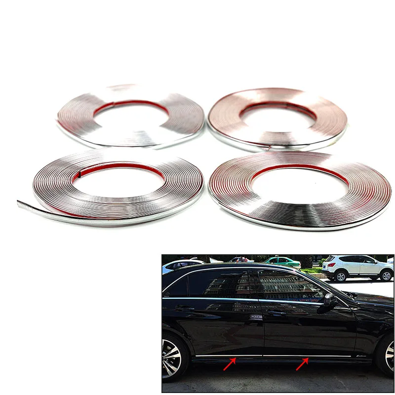 car-styling DIY Car Sticker Chrome Strip for Chery Tiggo Fulwin A1 A3 QQ E3 E5 G5 V5/ EMGRAND EC7 EC7-RV EC8