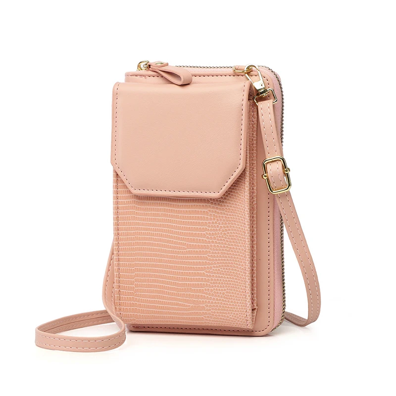 

YUECIMIE Mobile Phone Pocket Crossbody Bags Women's Fashion PU Leather Small Shoulder Bag Ladies Card Holder Bags Female Purses