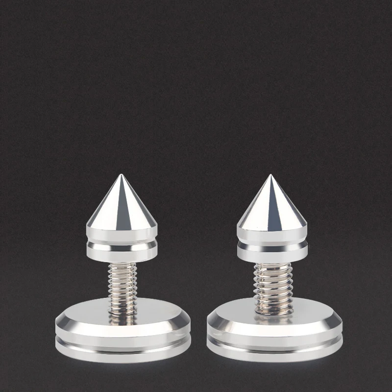 4PCS M6 M8 HIFI Audio Speaker Amplifier Spikes Pure Copper Rhodium Plated Shock Pad Speakers Repair Parts Foot Nails /Pads Stand