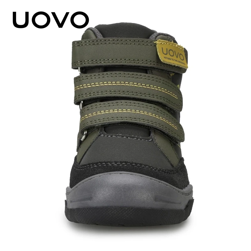 UOVO-zapatillas de deporte de media caña para niños, zapatos deportivos a la moda para exteriores, informales, talla 26-36, 2024