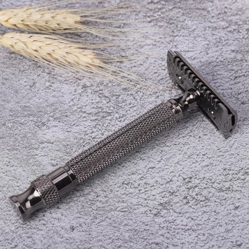 Bild 4: Yaqi Rotguss Farbe Gerändelt 3 stücke Mens Double Edge Sicherheit Rasiermesser