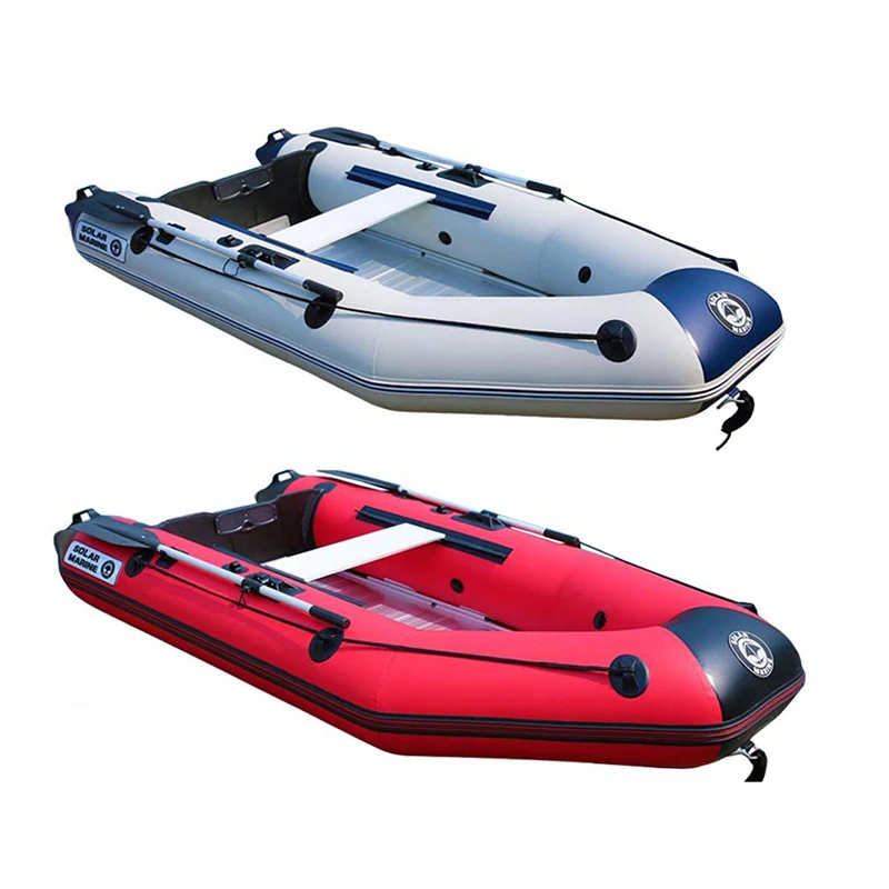 PVC Inflatable Assault Boat, Speed Kayak Dinghy Canoe with Aluminum Alloy Bottom, Fishing Water Sport Surfing, 4 Person, 2.7 m