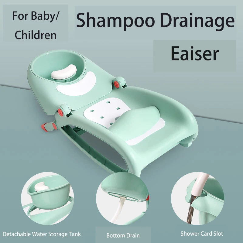 Foldable Shampoo And Bath Baby Home Large Child Lying Down  PP Material Practical Safe Multifunction And Comfortable Bed Stool
