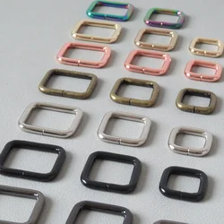 20Pcs/Lot Wholesale Metal Rectangle Buckle Hardware Handbag Leather Bag Purse Straps Belt Square D Ring Clasp Pet Dog Leash Loop