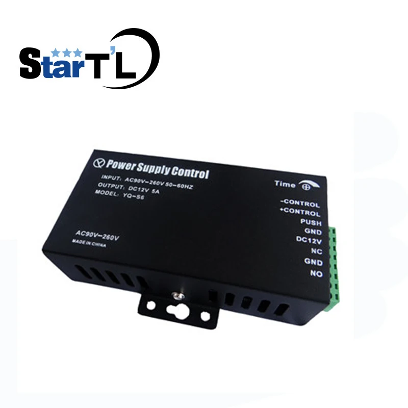 DC 12V3A 3A/5A Time Delay Adjustable AC90V-260V Input NO/NC Output 12VDC Access Control Power Supply Switch