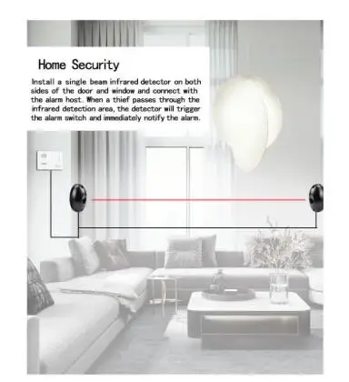 IP55 Automatizzato Fascio wireless Infrarosso del Sensore Del Rivelatore/Swing/Scorrevole/Garage Cancello/Porta di Sicurezza A Raggi Infrarossi Fotocellule