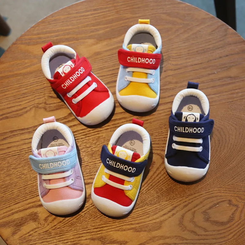 Baby Toddler Shoes Spring and Autumn New Baby Toddler Shoes Baby Indoor Shoes Boys Canvas Soft Bottom Breathable Girls Shoes