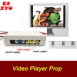 EXZYU Video player metal button version Room Escape real life press buttons to play videos the chamber room