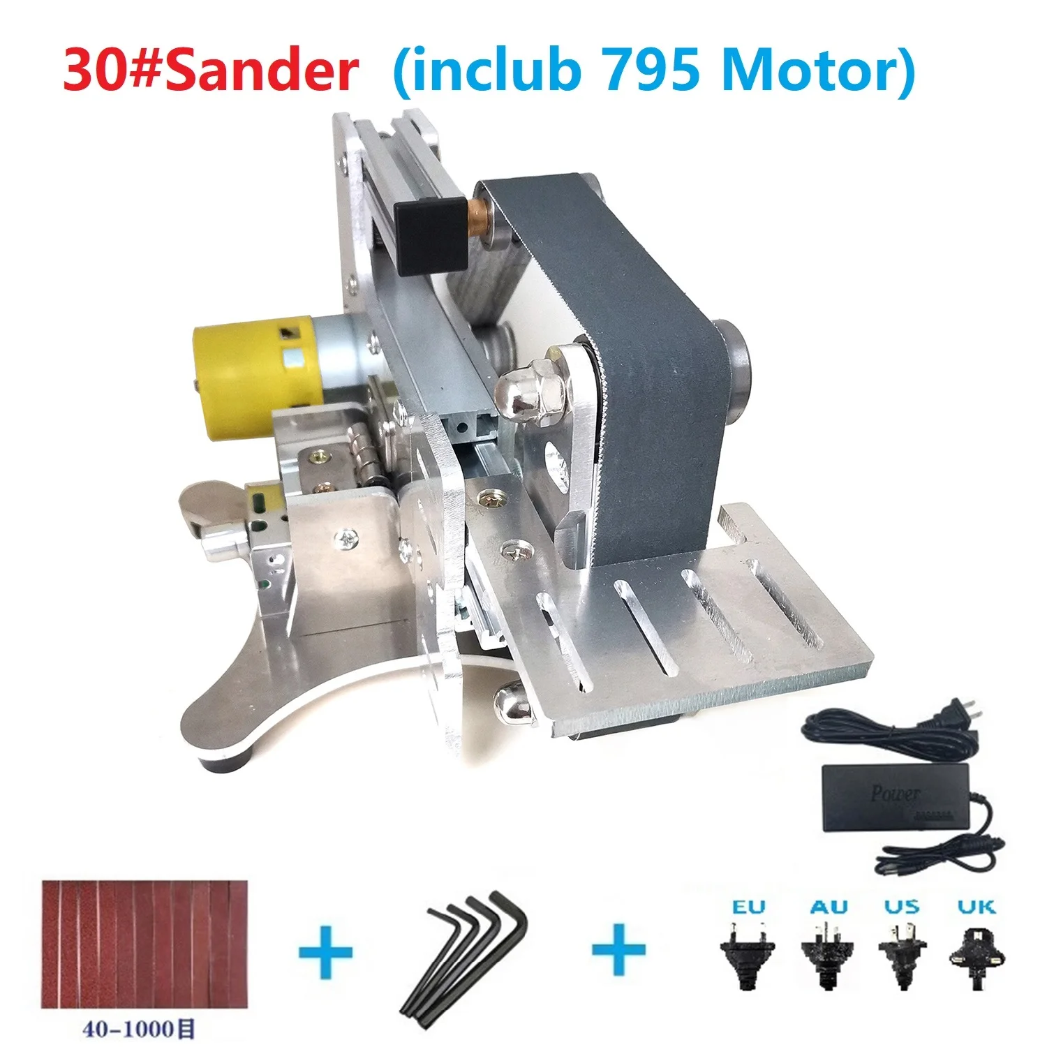 Hand Held Elétrica Abrasiva Belt Grinder Lixadeira Alta Velocidade Faça Você Mesmo Polimento Cortador Multifuncional Motor 30 795