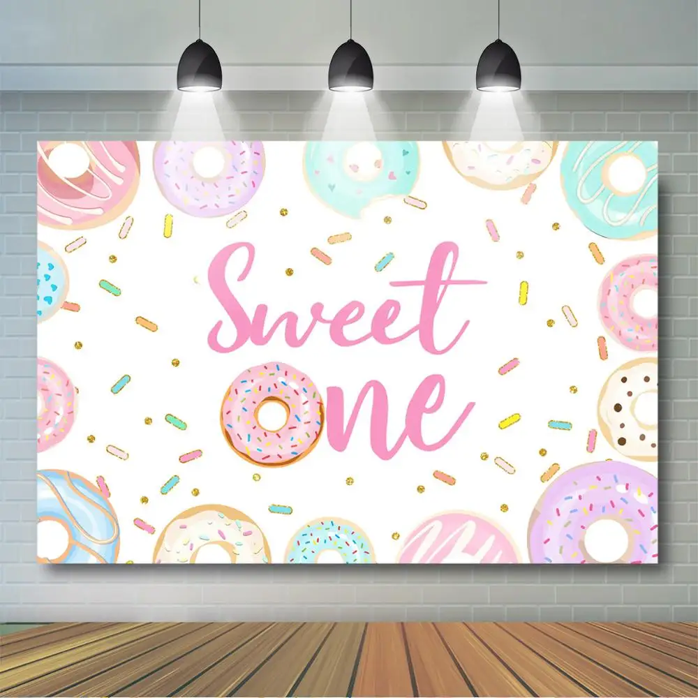 

Dount Backdrop Girls Donut Sweet One 1st Birthday Party Banner Decor Donut Grow Up Baby Shower Party Banner Supplies