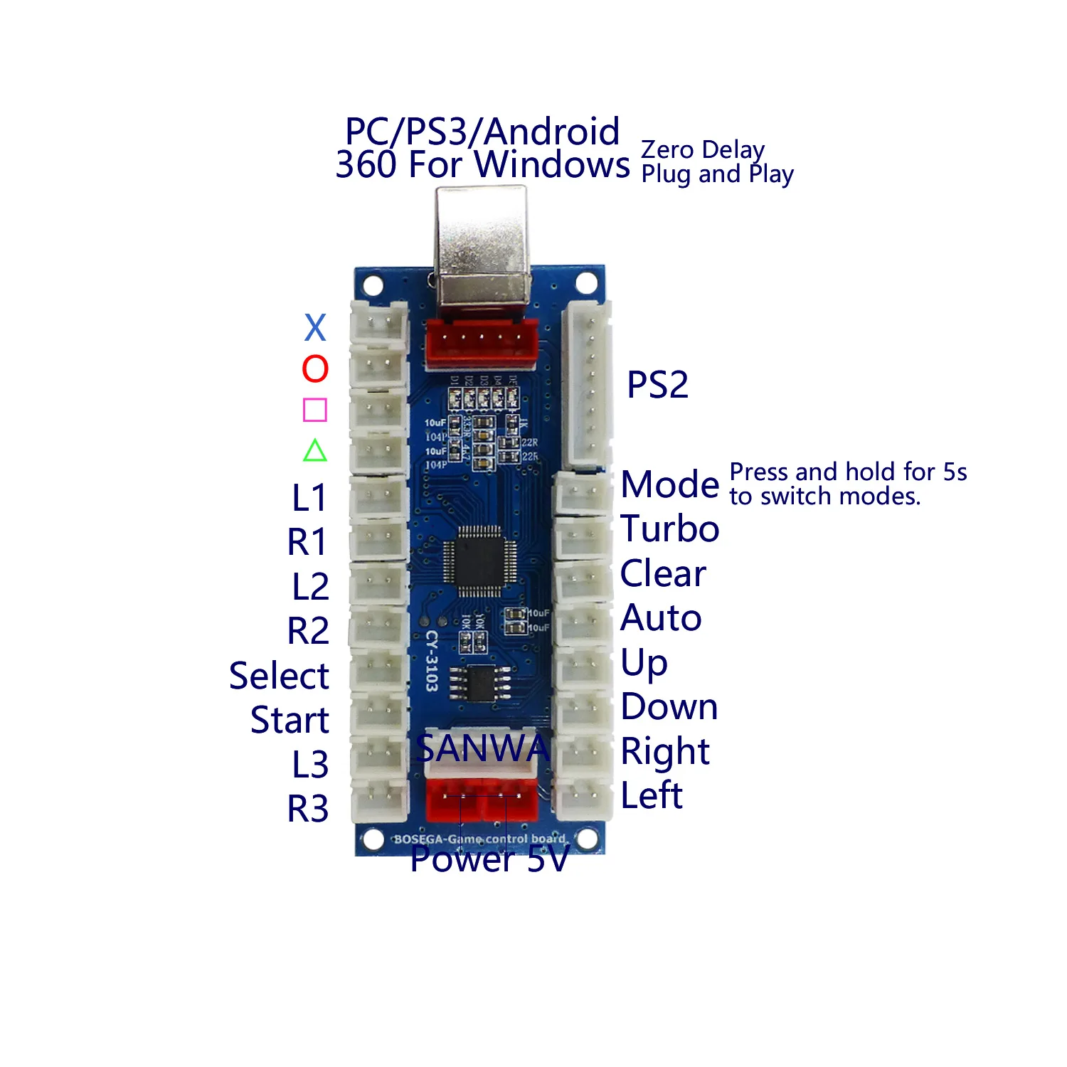 SJ@JX Arcade Controller Zero D - đánh giá và giá Arcade Button Pcb