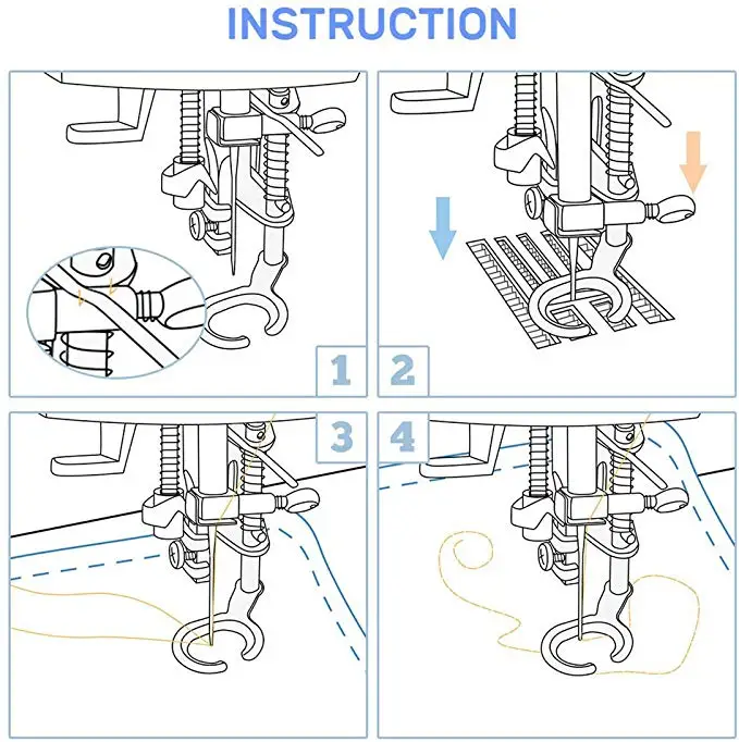 Low Shank Free Motion Darning Foot, Open Toe Foot #4021L-OT for Singer,Brother and Many Domestic Low Shank Sewing Machines